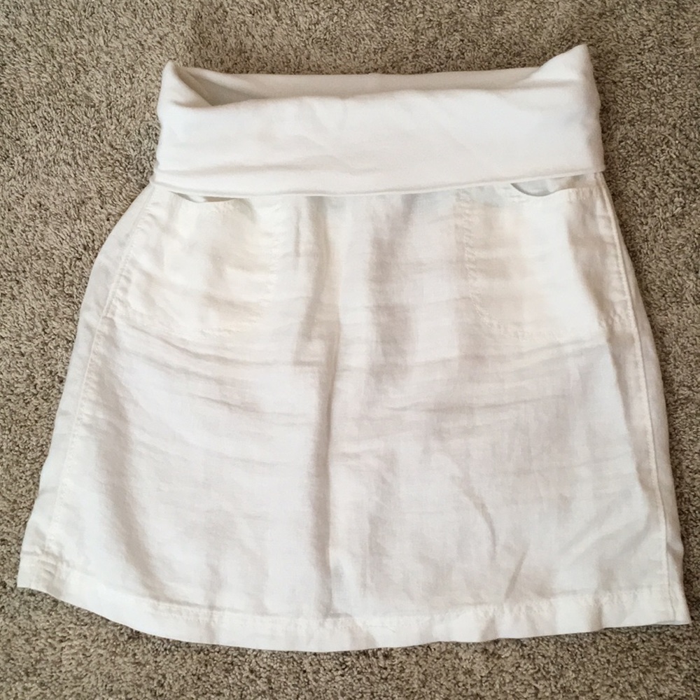 Athleta White Linen skirt size 2